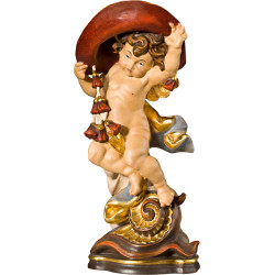 Ángel cardenal en pedestal